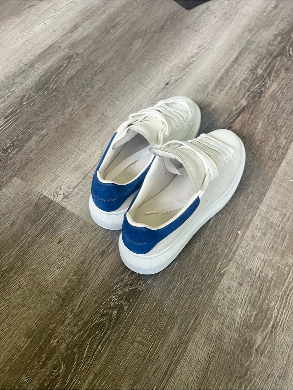 Alexander McQueen white leather